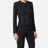 Giacca con dettagli zip - Elisabetta Franchi GI17356E2 110 ELISABETTA FRANCHI 