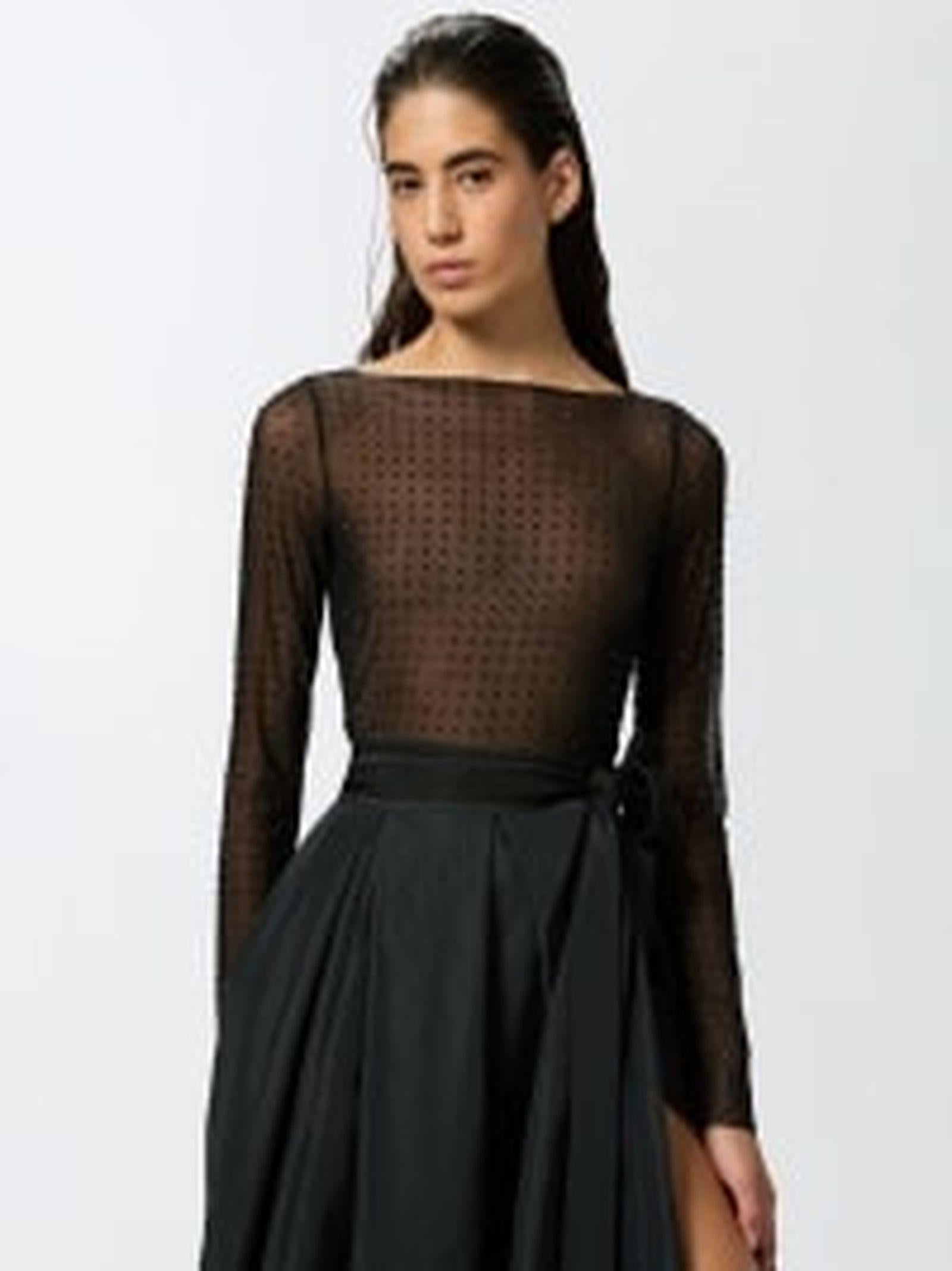 Maglia in tulle con strass - Pinko 103911-A220 Z99 PINKO 
