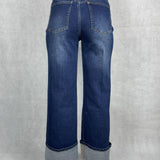 Jeans vita alta e gamba dritta con risvolto 824115JC771 DENIM OFELIA 