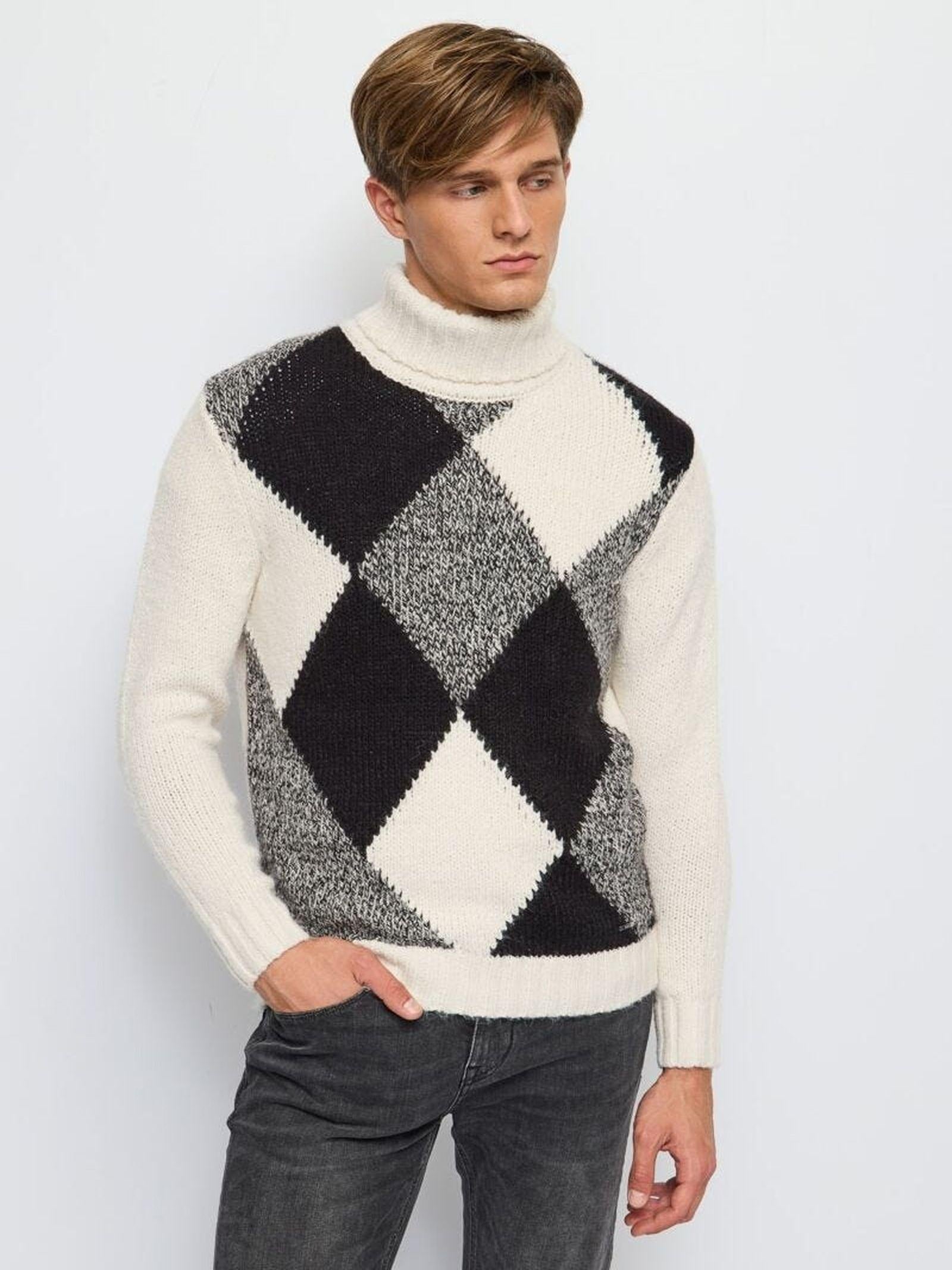 Maglia dolcevita a rombi 421GU53028 426077-01 GAUDI' 