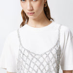 Maglia con top mini paillettes abbinato - Pinko 105145-A2LT ZI6 PINKO 