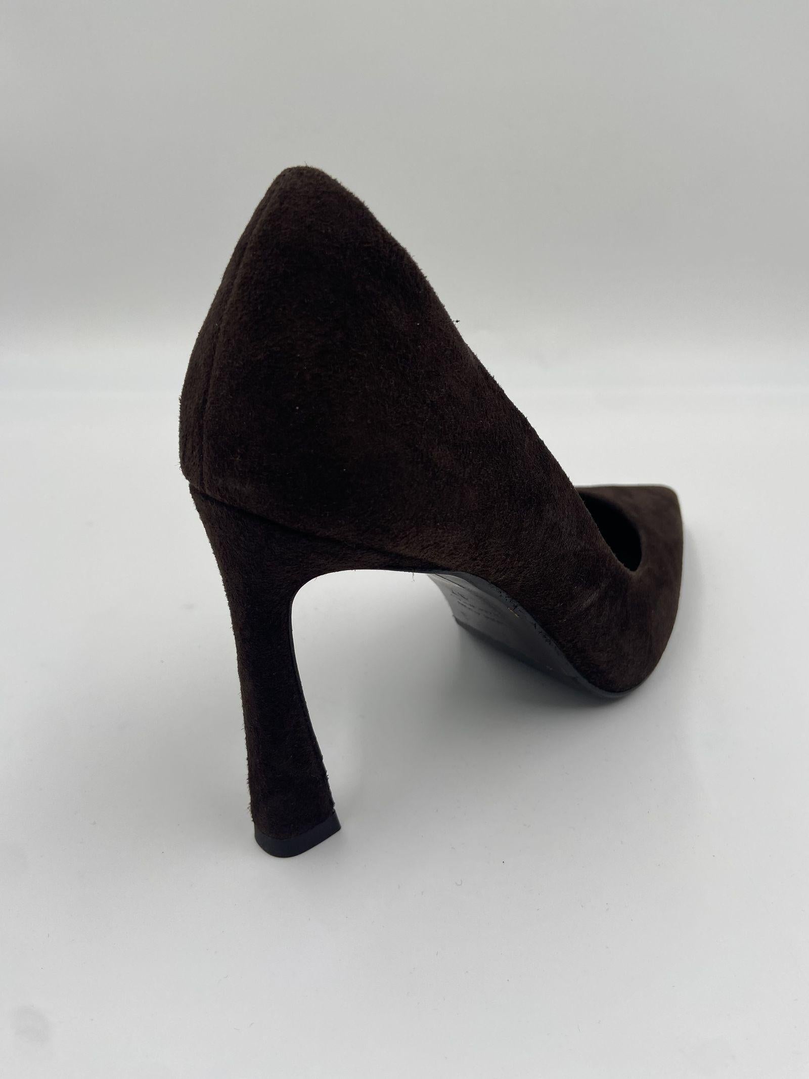 Dècolletè in pelle scamosciata 2470 MORO SPAZIO MODA 