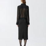 Camicia linea bomber in georgette 104787-A21F Z99 PINKO 