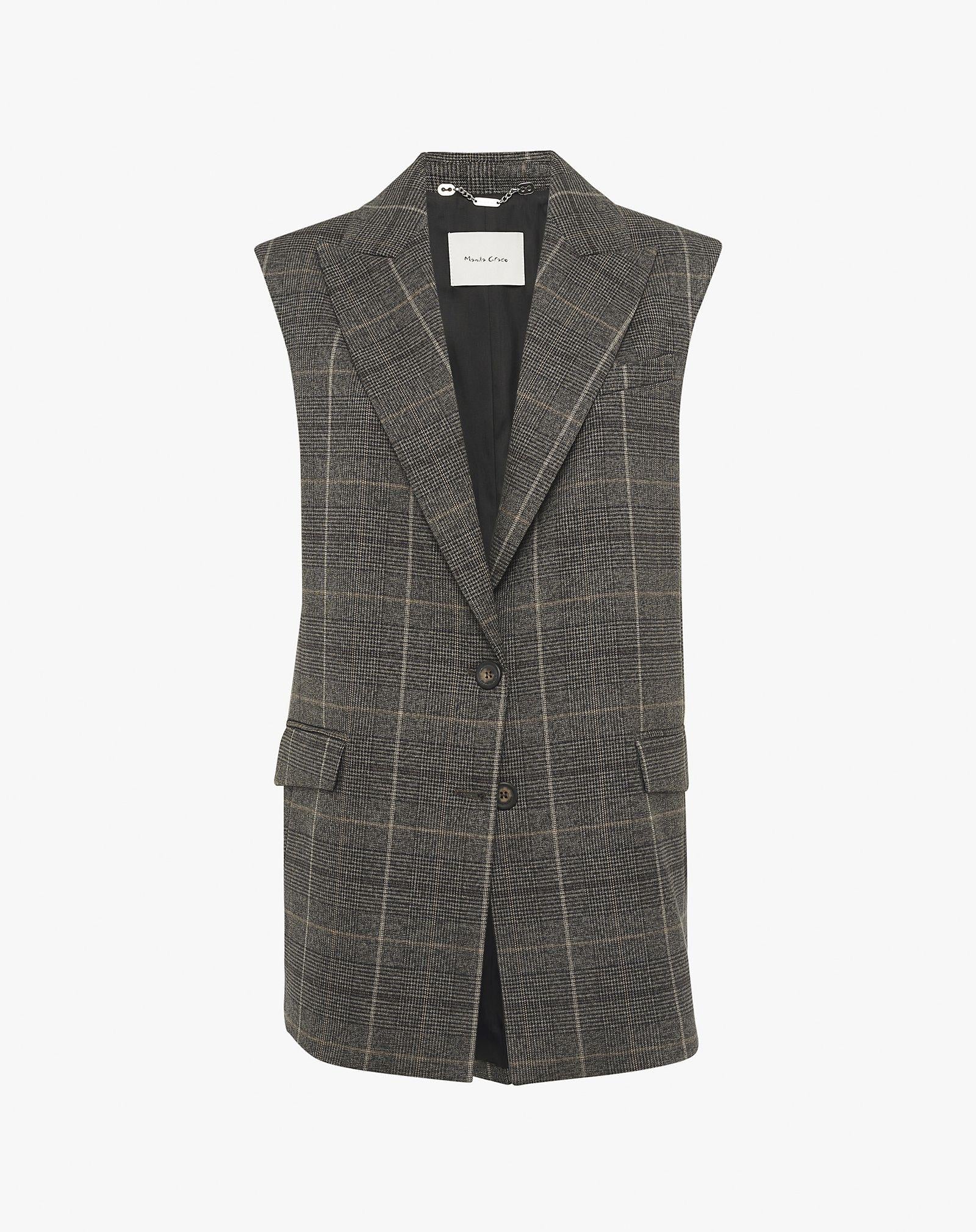 Gilet check G137PQ MG603 MANILA GRACE 