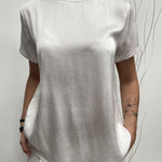 T- shirt girocollo satinata - Ofelia MS2003 BIANCO OFELIA 