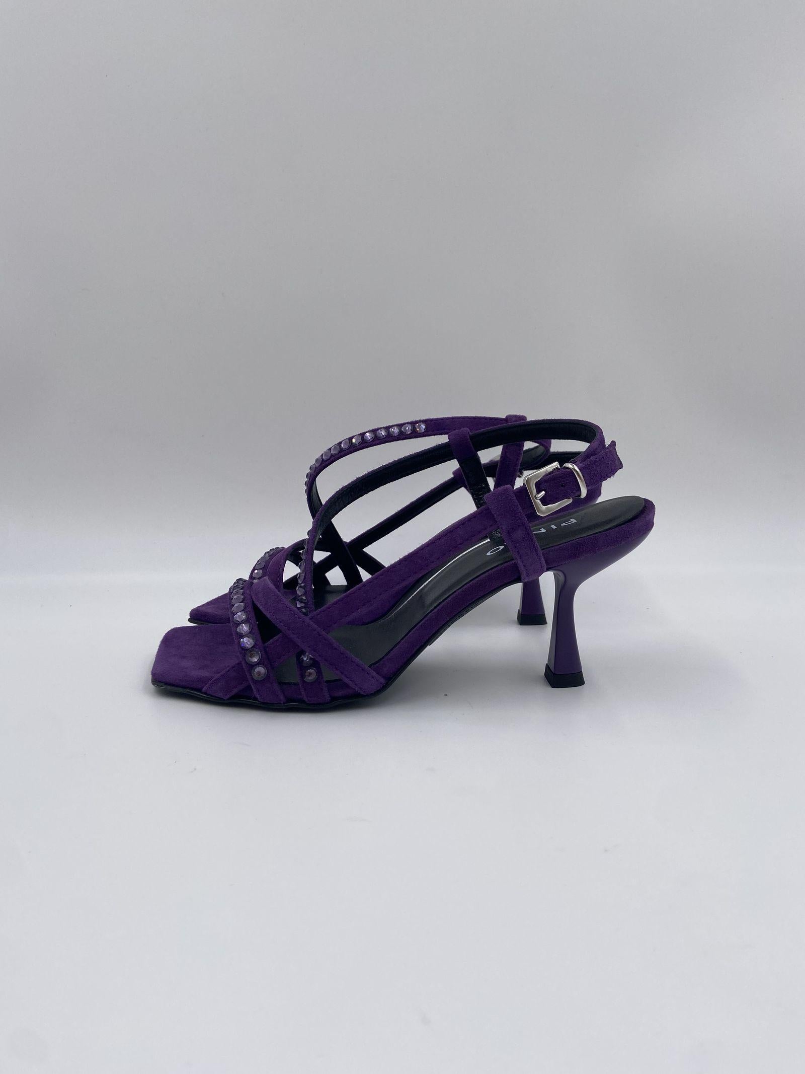 Sandalo scamosciato con strass 100670-A0NZ J11 PINKO 