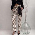 Pantalone logato con fusciacca - Elisabetta Franchi PAS1641E2 E84 ELISABETTA FRANCHI 