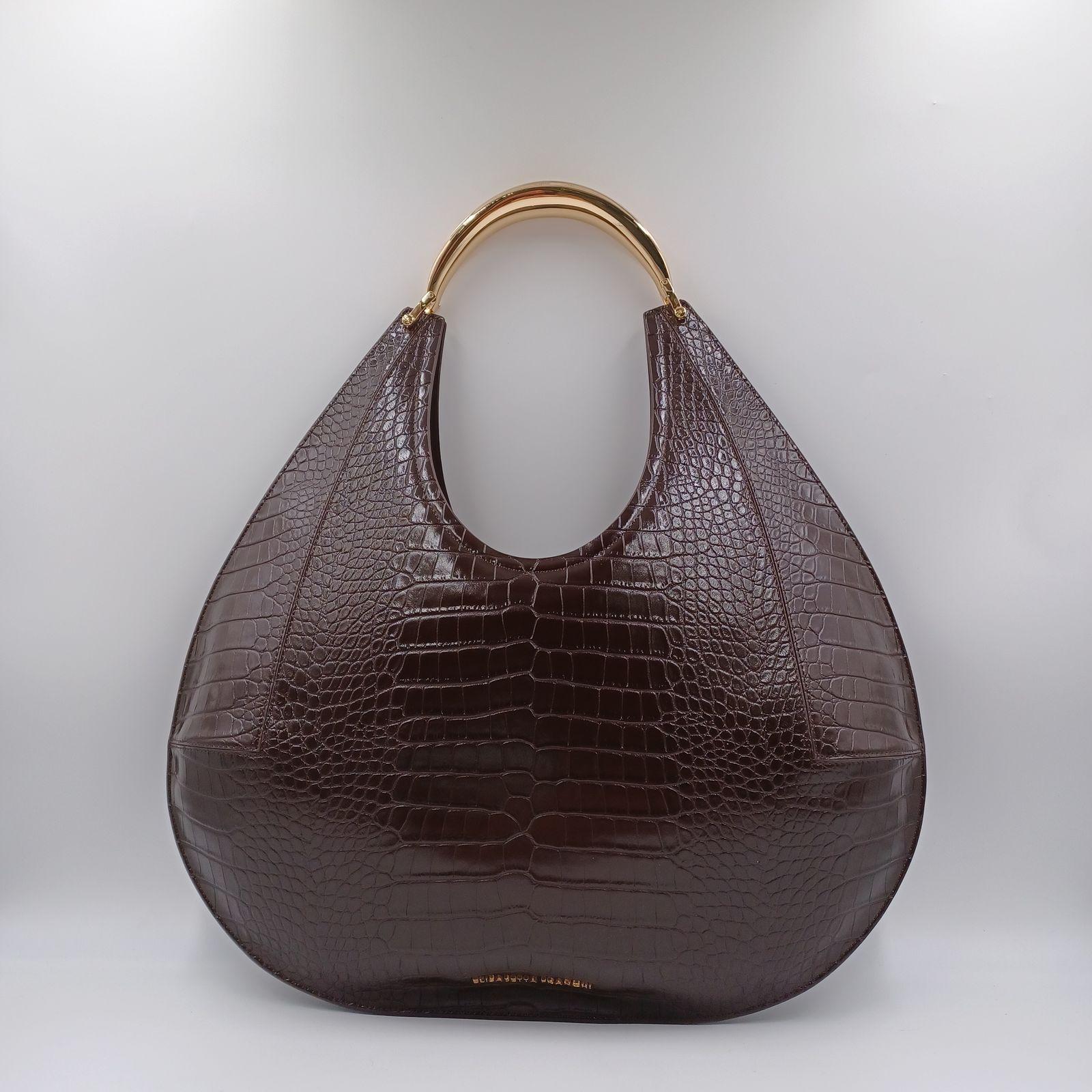 Borsa Hobo grande con manico gioiello - Elisabetta Franchi BS27A56E2 EA3 ELISABETTA FRANCHI 