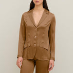 Giacca monopetto in satin IROM12D8 04 CARLA G. 