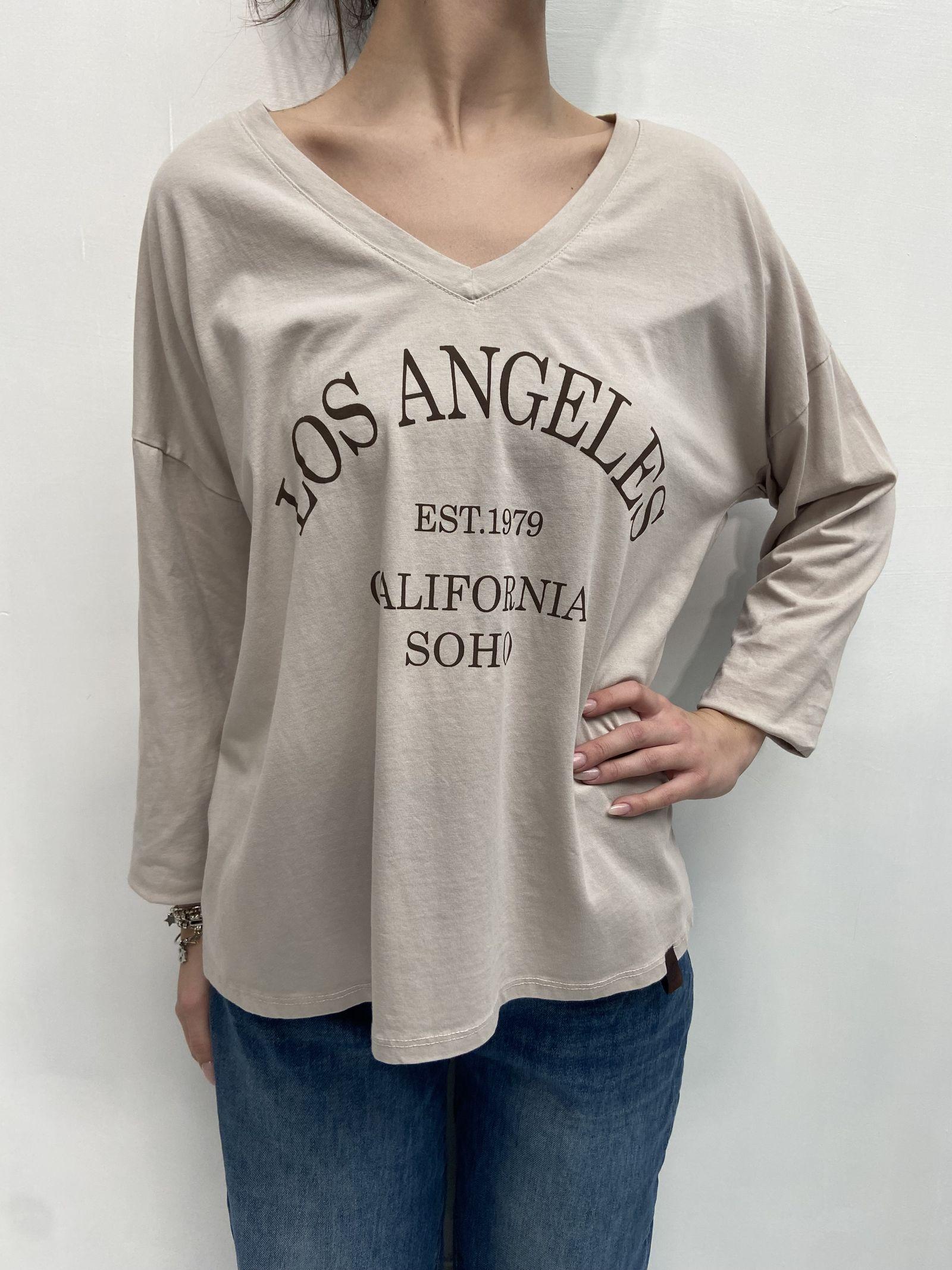 T-shirt stampa Los Angeles 2831LOSANGELES TORTORA OFELIA 