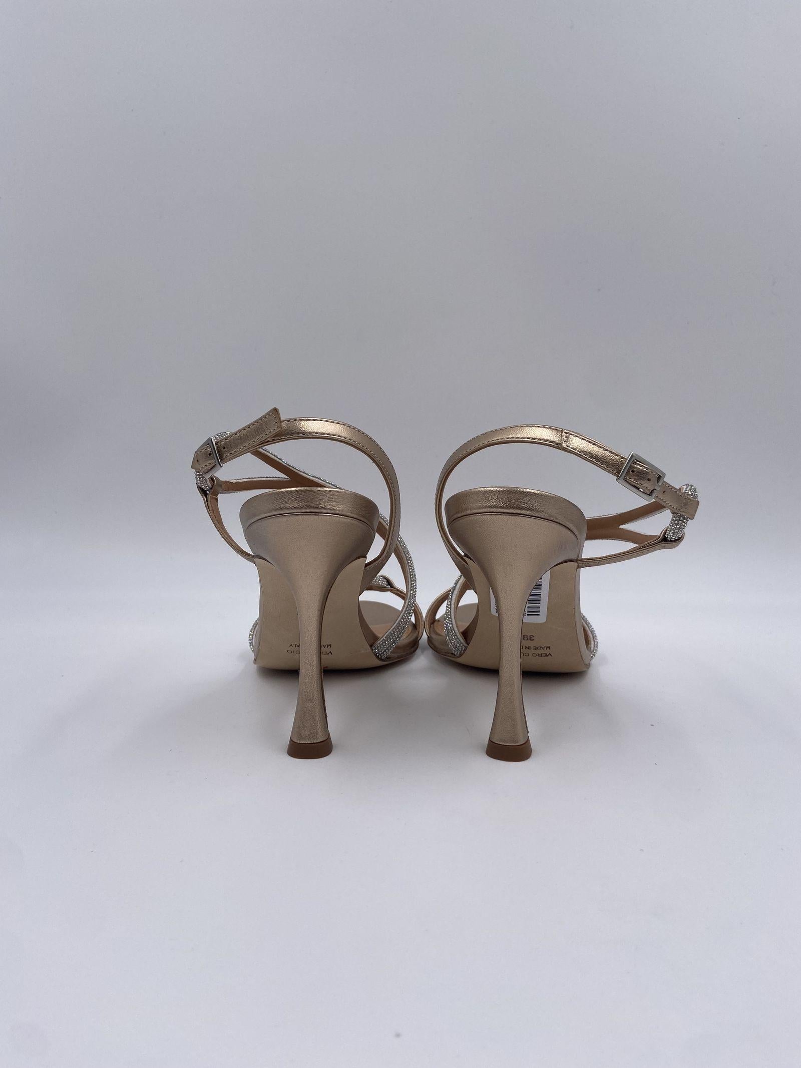 Sandalo alto con strass 2599 ORO OFELIA 