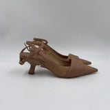 Sandalo slingback in pelle