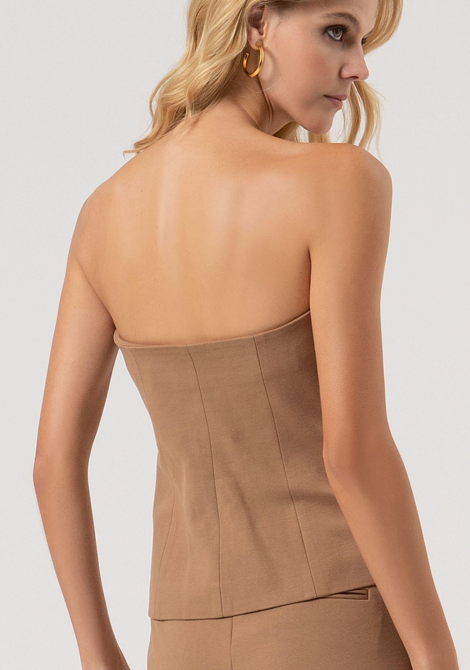 Top bustier in punto Milano FR25WJ5002W72701 093 FRACOMINA 
