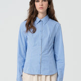 Camicia in popeline a righe