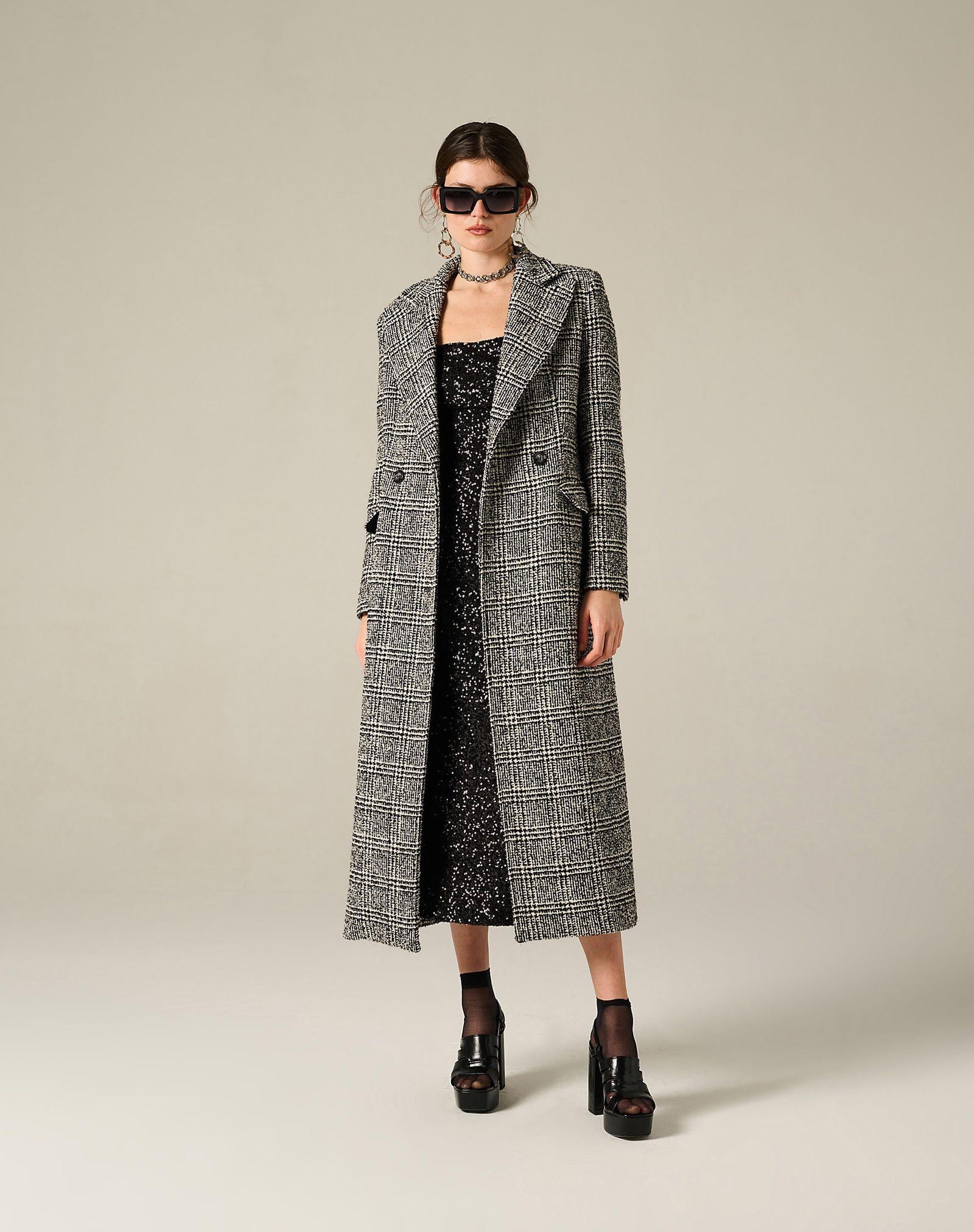 Cappotto a quadri K166AQ MA001 MANILA GRACE 