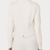 Gilet gessato quattro bottoni