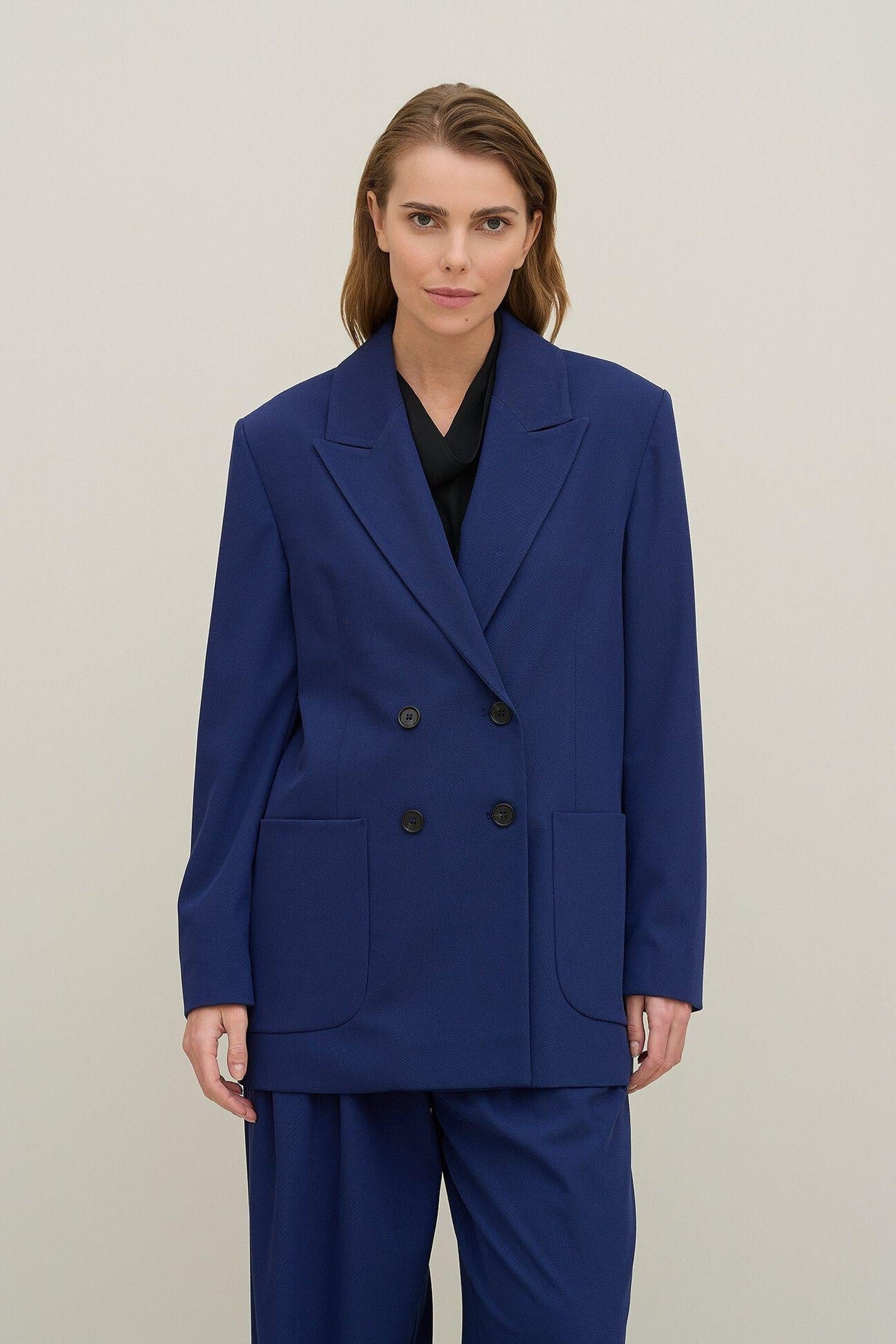 Giacca doppiopetto in gabardina - Carla G ICES02 D1 12 CARLA G. 