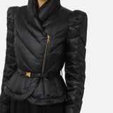 Piumino corto con baschina PI89Z56E2 110 ELISABETTA FRANCHI 