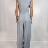 Gilet monopetto in lino - Eleh SS260309 BLU ELEH 
