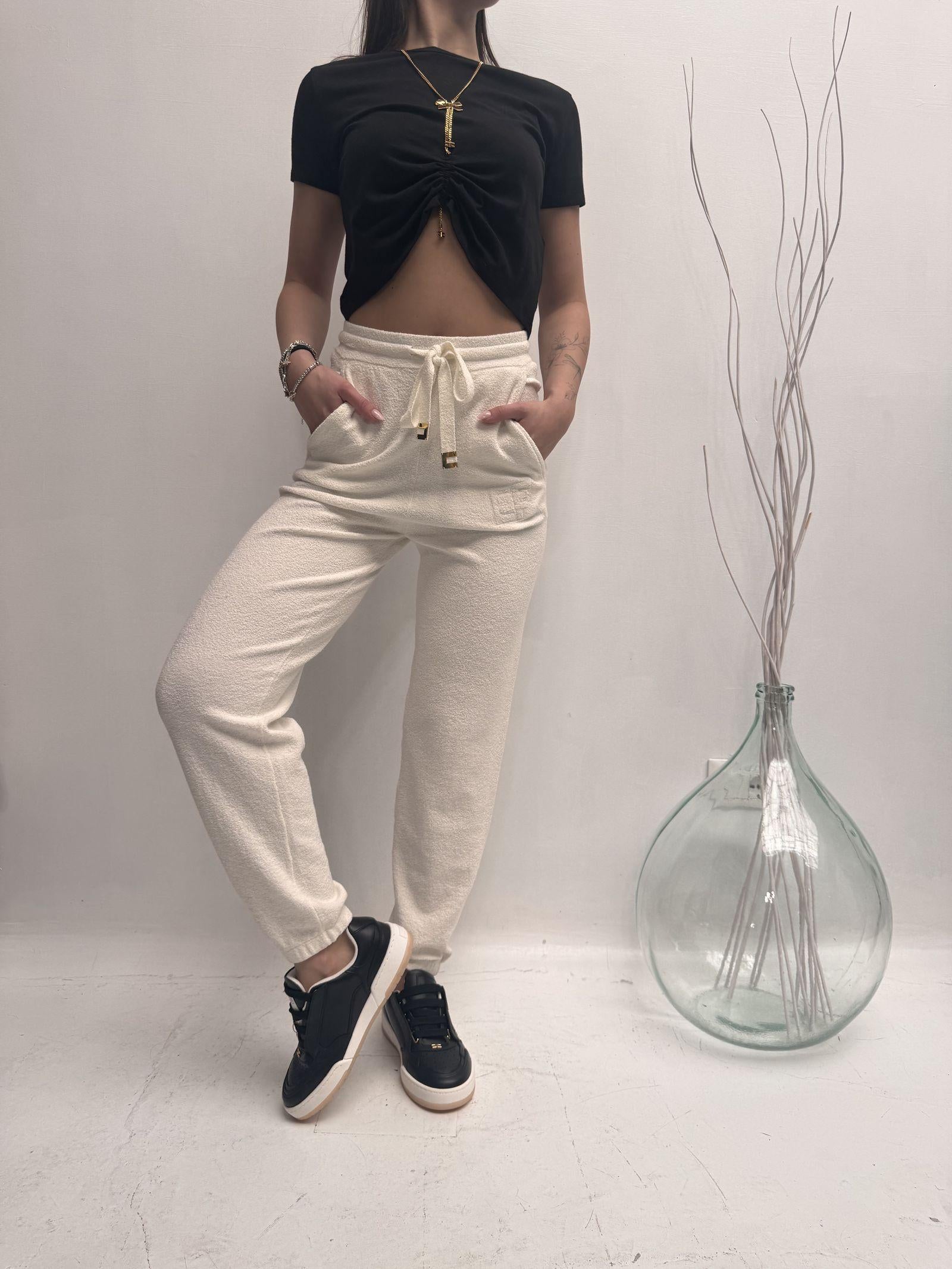 Pantalone tuta con coulisse - Elisabetta Franchi KP56S41E2 360 ELISABETTA FRANCHI 