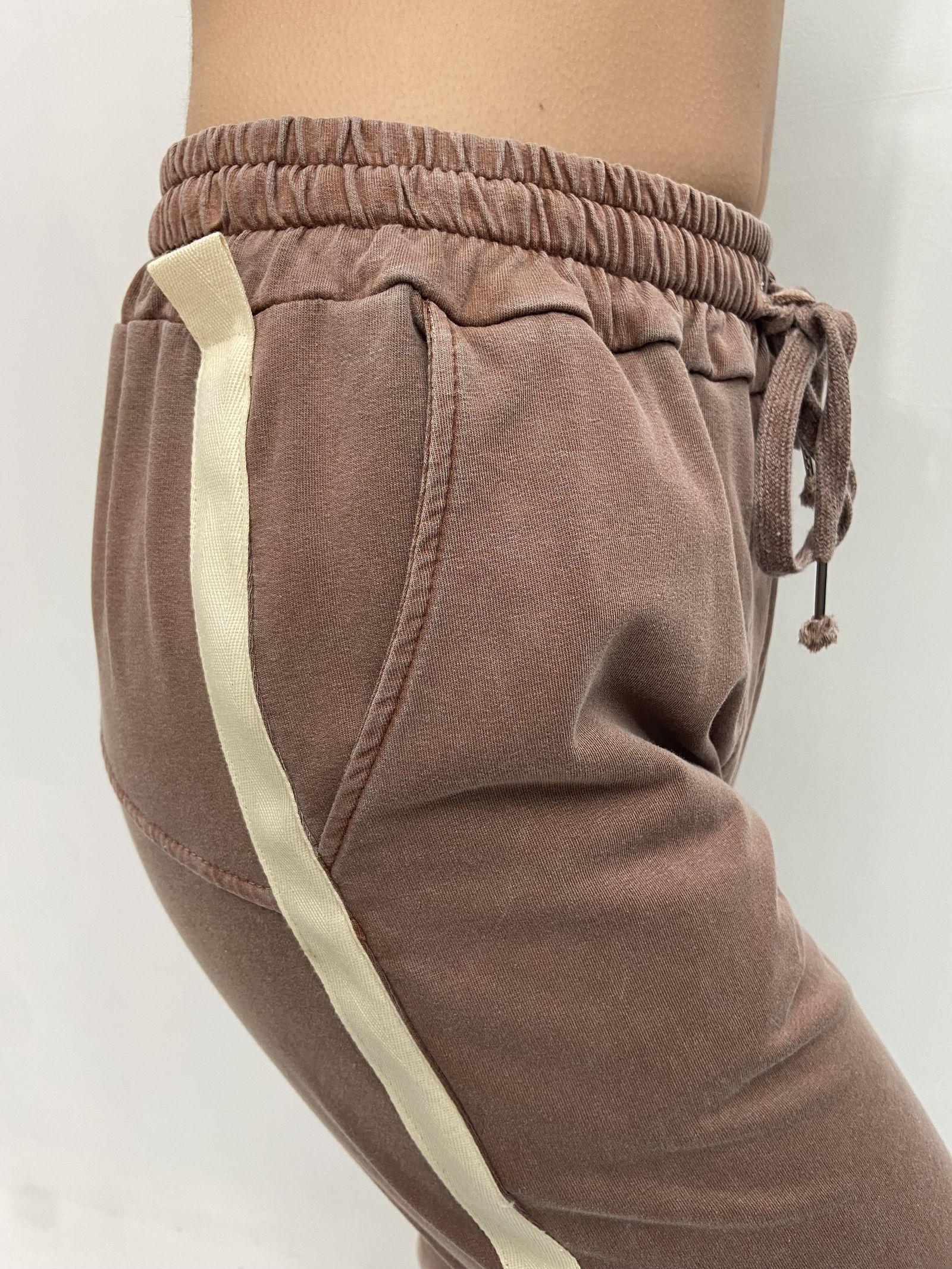 Pantalone con banda laterale 2558 CIOCCOLATO OFELIA 