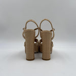 Sandalo con plateau in rafia - Ofelia H2316 BEIGE OFELIA 