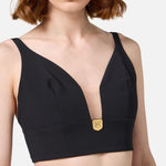 Top in doppio crèpe con placchetta logo TO00246E2 110 ELISABETTA FRANCHI 