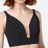 Top in doppio crèpe con placchetta logo TO00246E2 110 ELISABETTA FRANCHI 