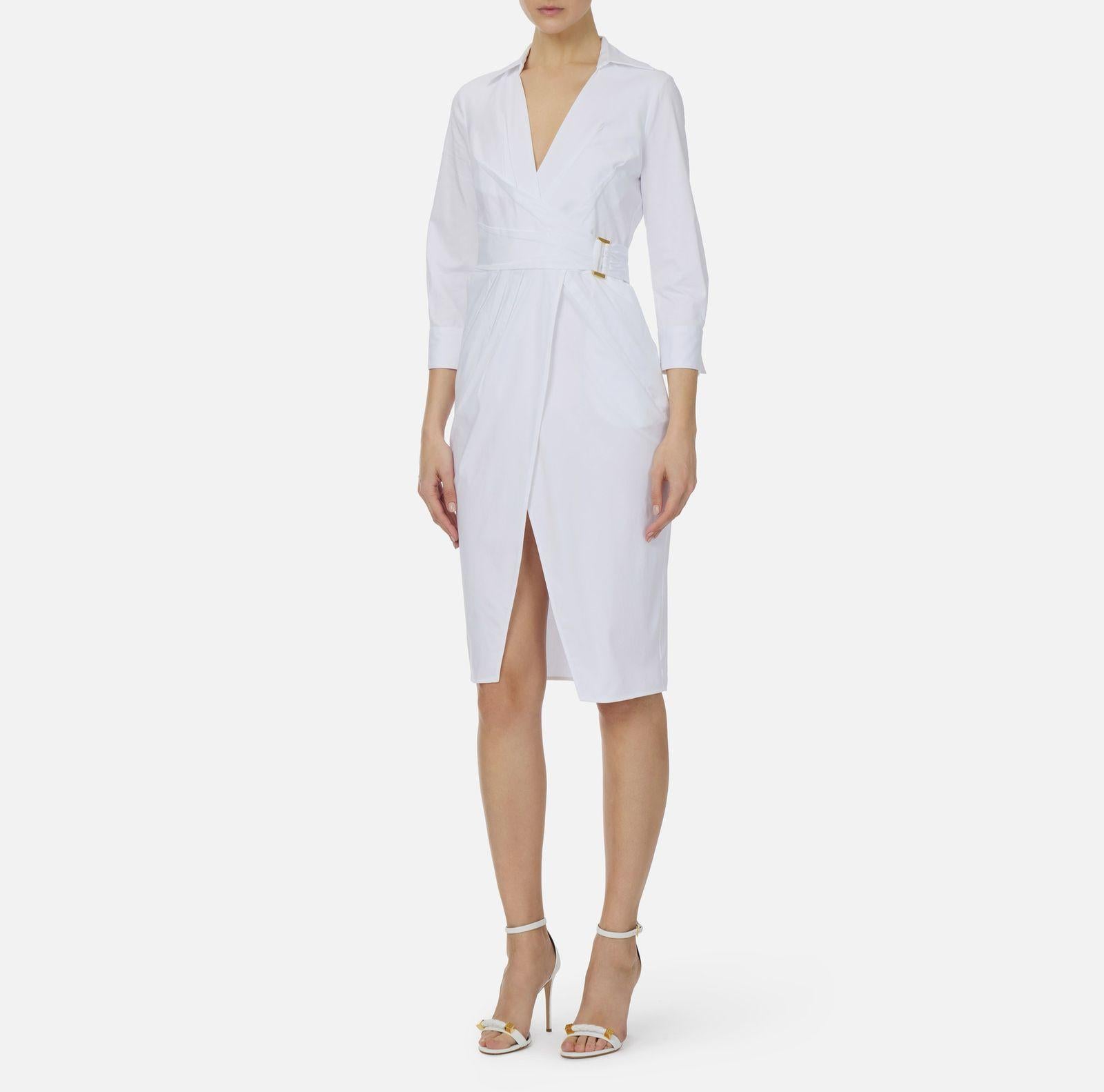 Abito in cotone stretch - Elisabetta Franchi AB95562E2 360 ELISABETTA FRANCHI 