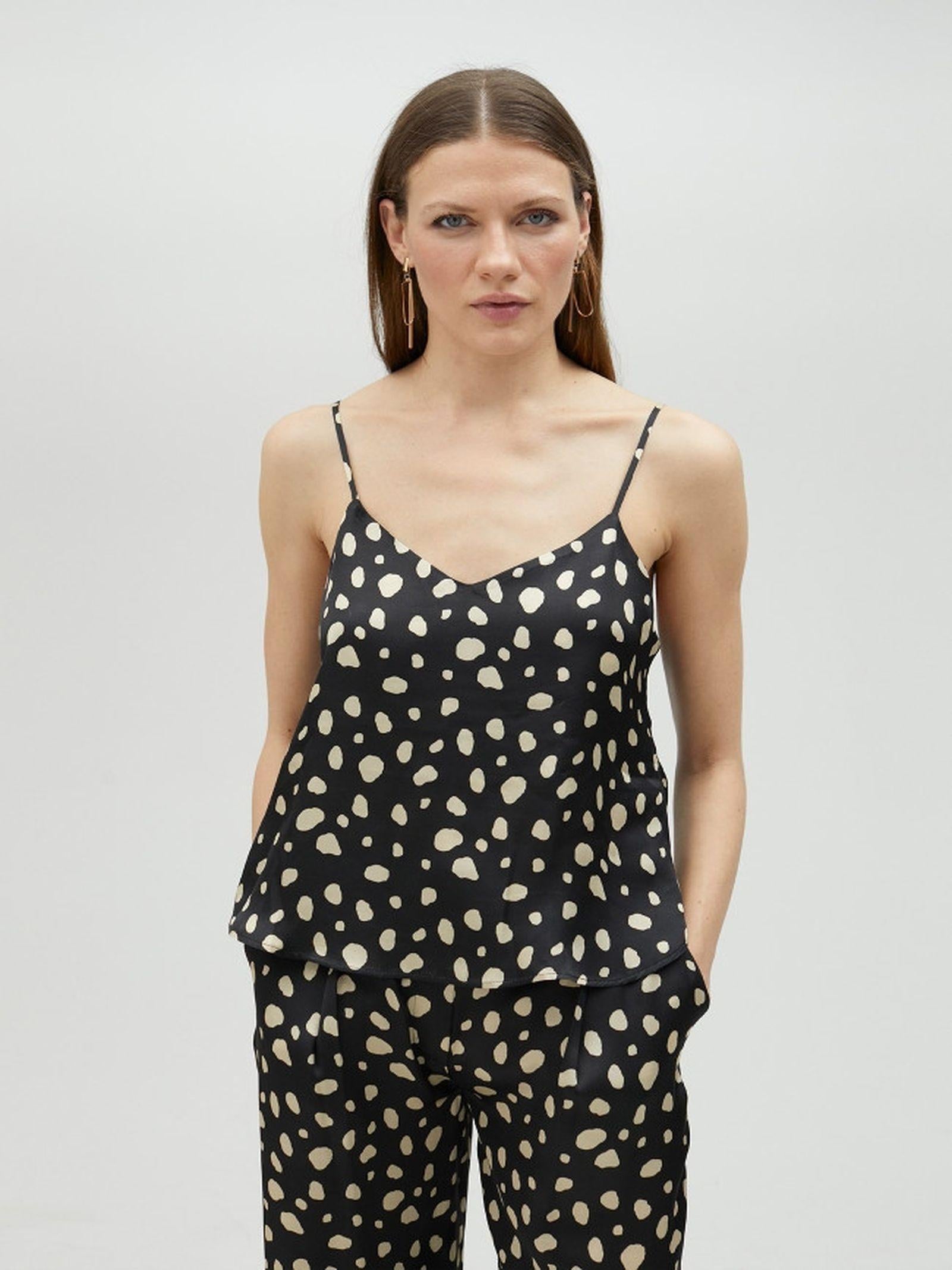 Top spalline sottili a pois MS2515029 1N0 MAITE 