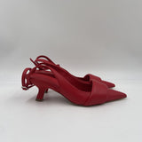 Sandalo slingback in pelle