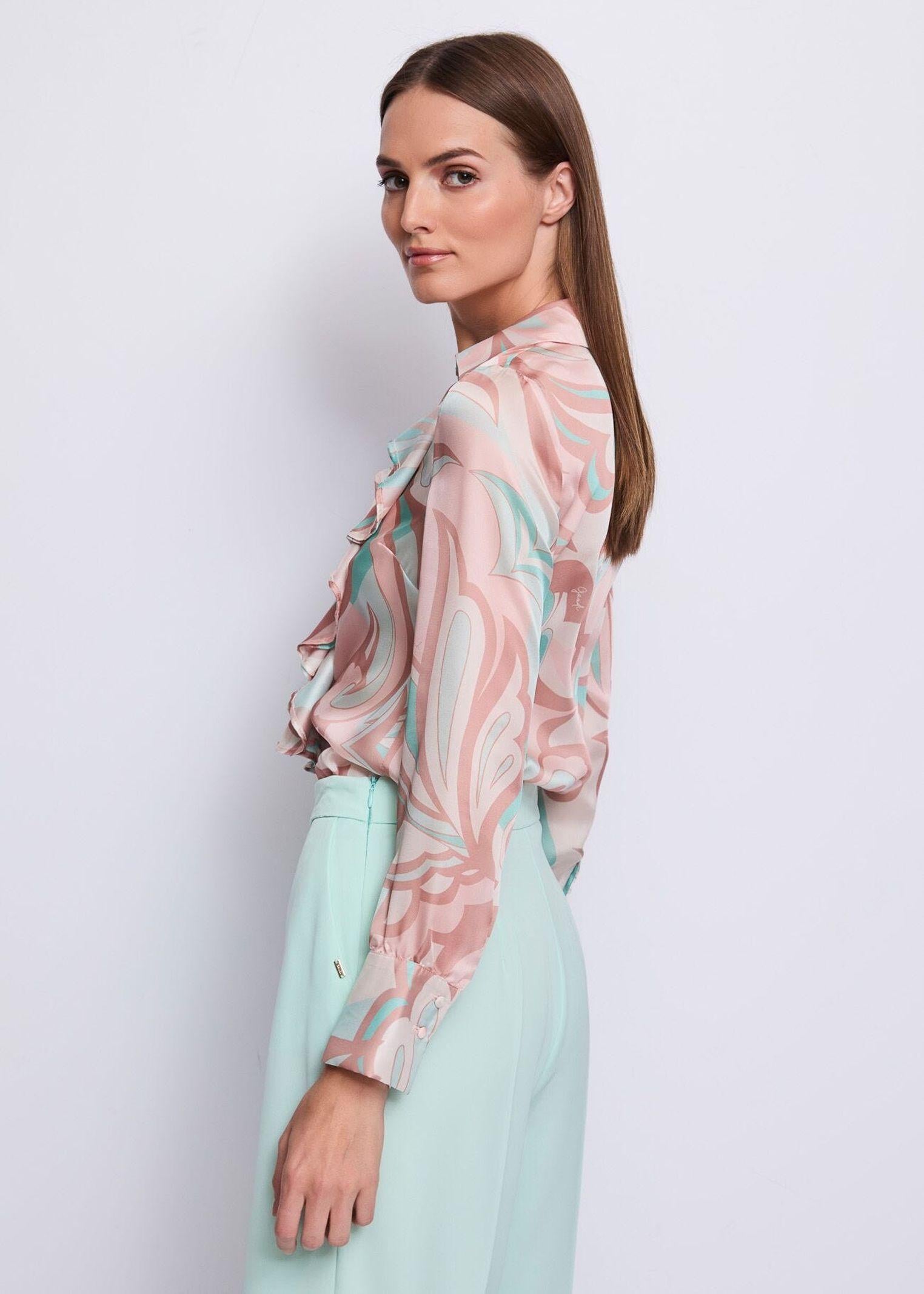 Camicia rouches satinata - Gaudi 511FD45004 51103801 GAUDI' 