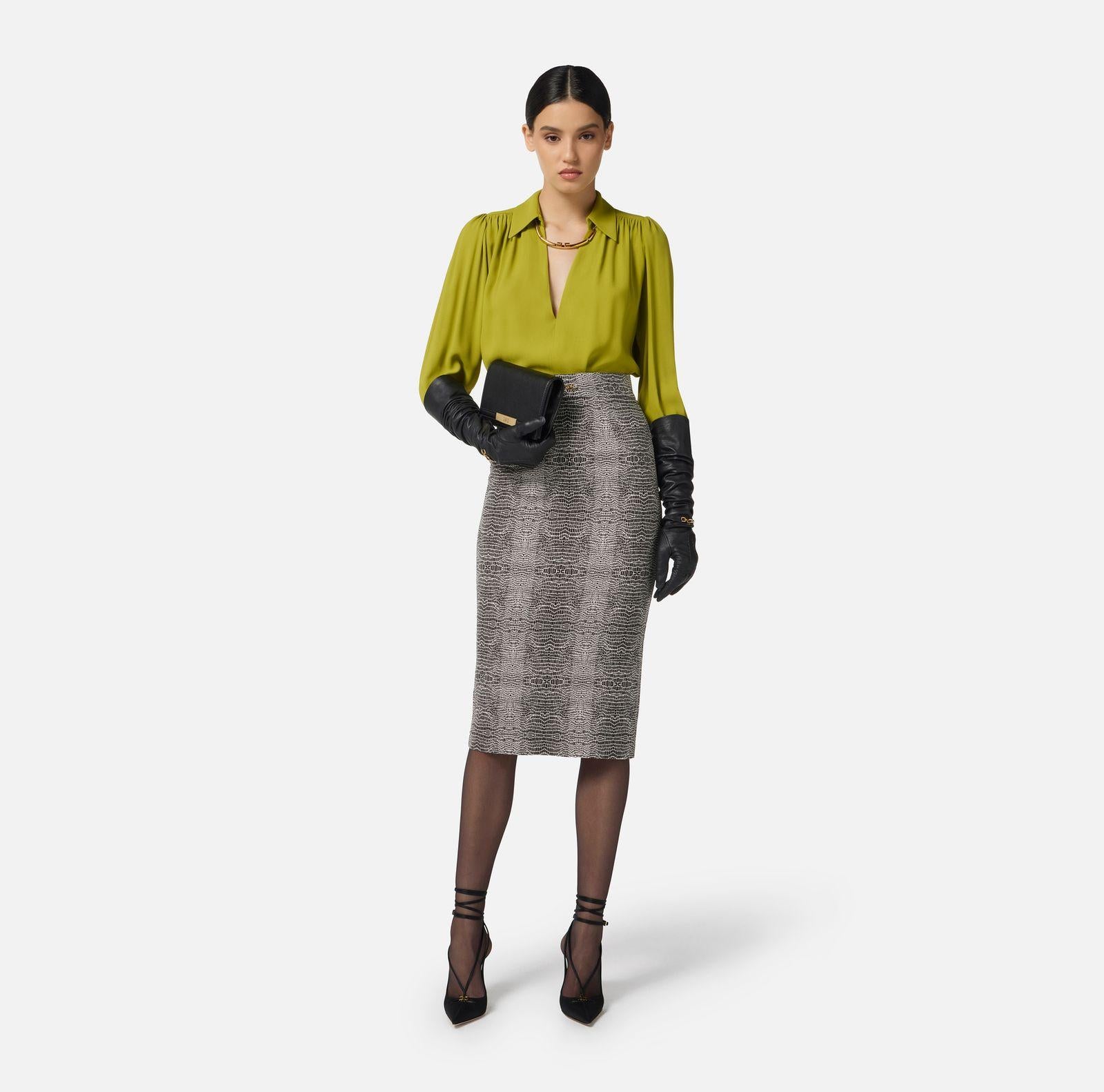 Gonna stampa pitone GO14157E2 110 ELISABETTA FRANCHI 