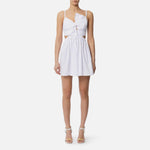 Abito in popeline con fiocco AB84152E2 100 ELISABETTA FRANCHI 