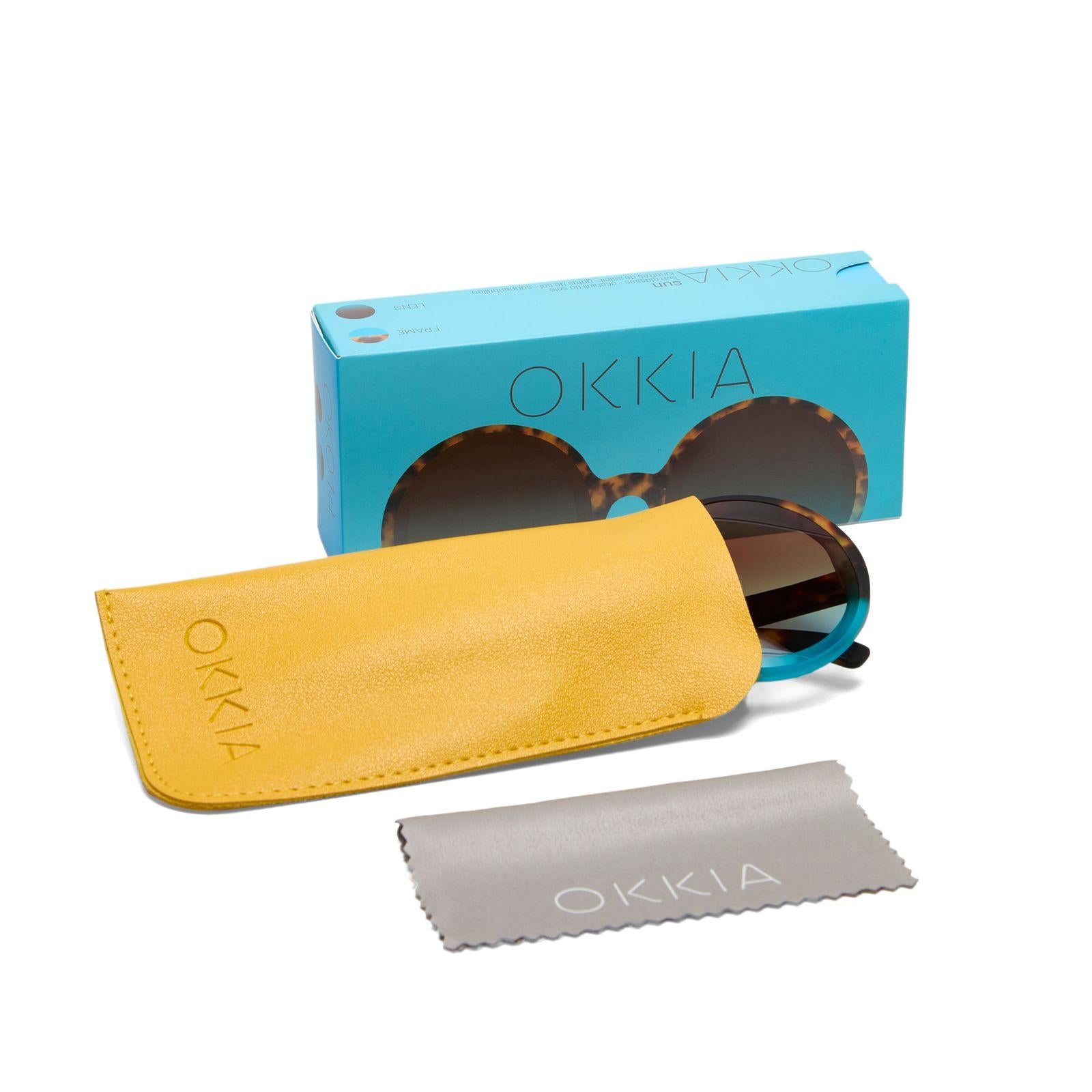 Occhiale da sole Round Monica OK014HB AZZURRO OKKIA 