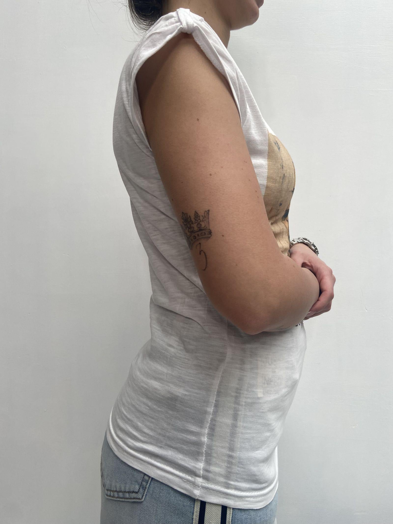 T-shirt con stampa CAOSDONNA BIANCO OFELIA 
