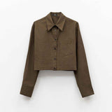 Camicia a quadretti EFW250101 VERDEKAKI ELEH 