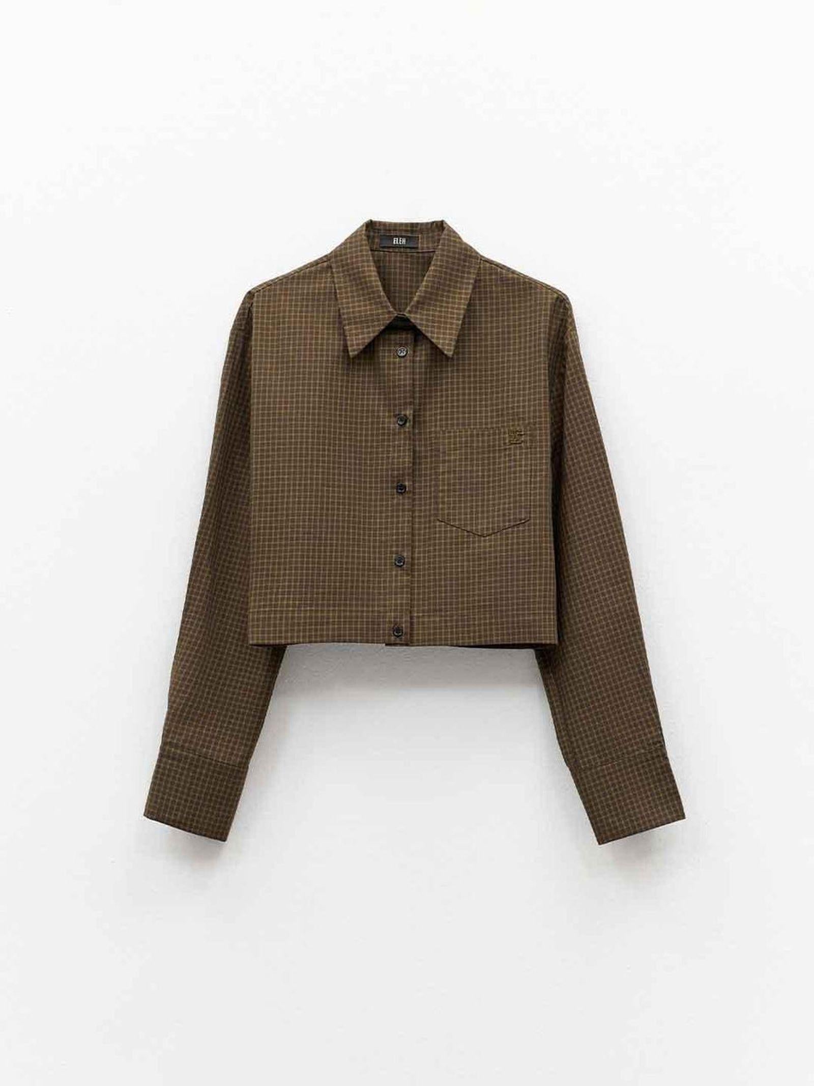 Camicia a quadretti EFW250101 VERDEKAKI ELEH 