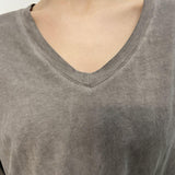 T-shirt scollo a V 2831 TORTORA OFELIA 