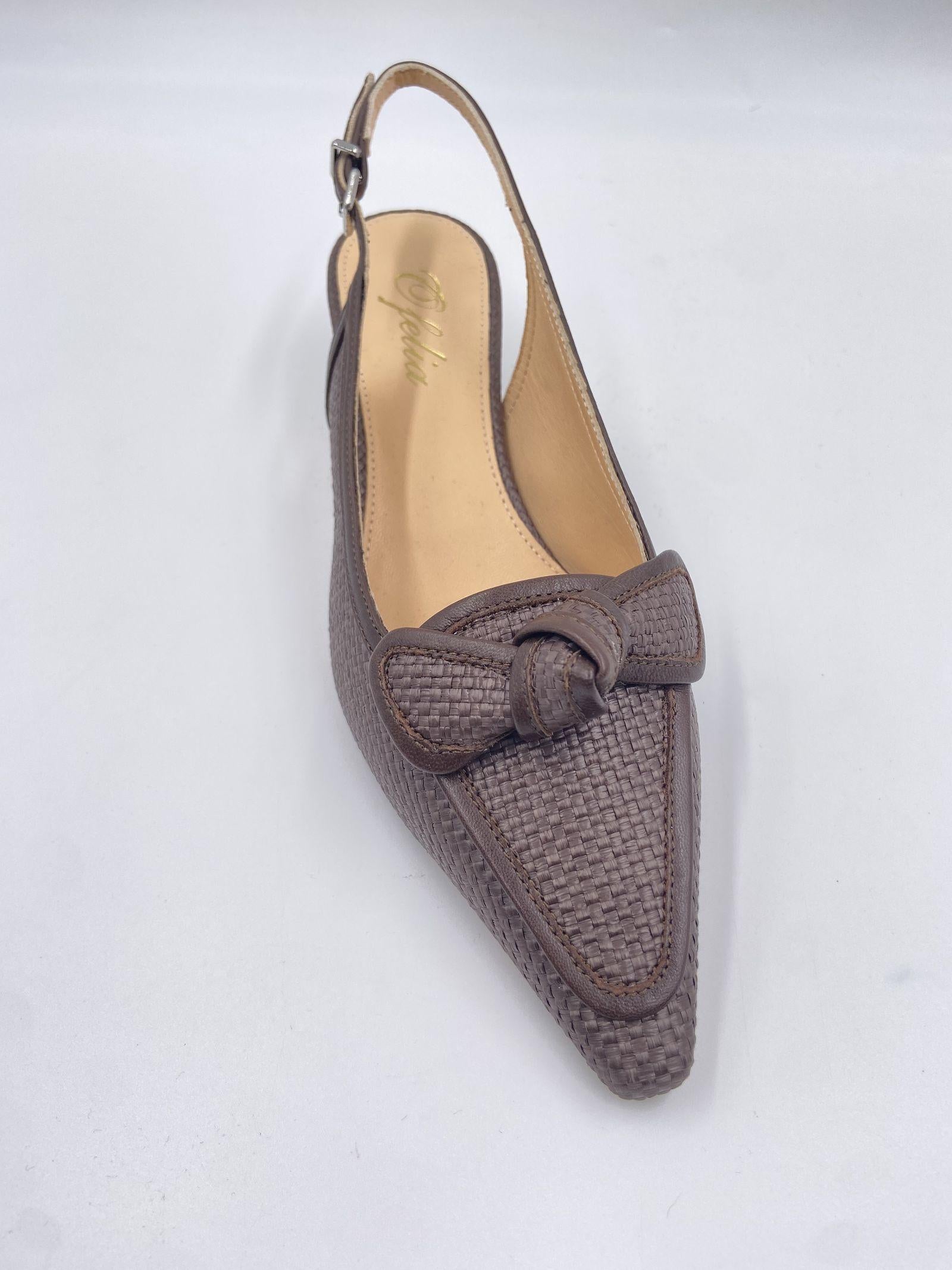 Slingback con fiocco - Ofelia 3069 MORO OFELIA 