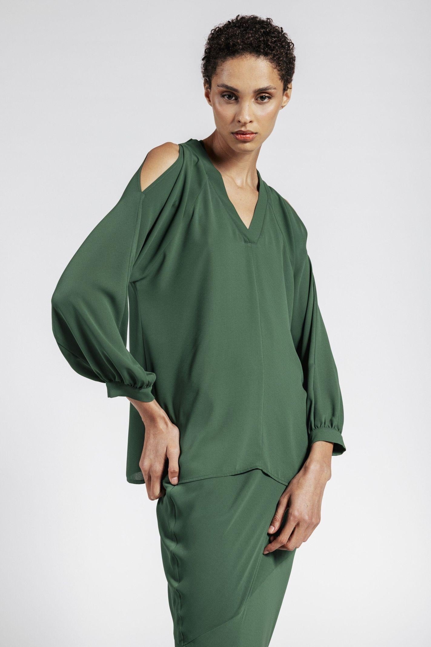 Blusa camicia in crepe MOSE14D8 26 CARLA G. 