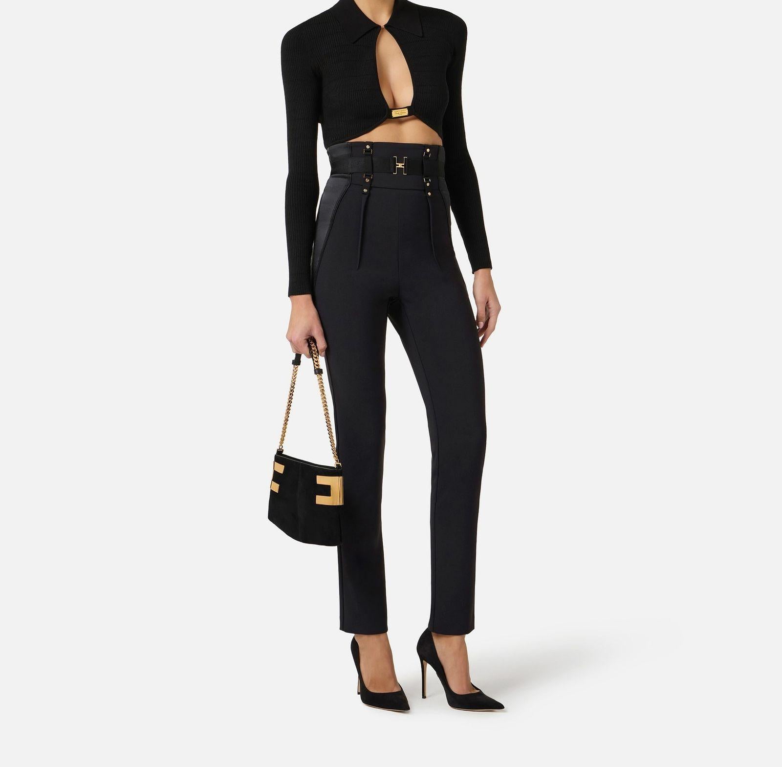 Top a micro trecce - Elisabetta Franchi MK85B61E2 110 ELISABETTA FRANCHI 