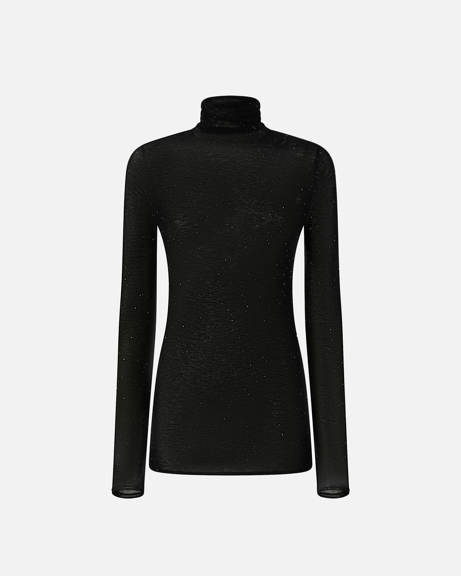 Maglia con micro paillettes 105821A2PM Z99 PINKO 