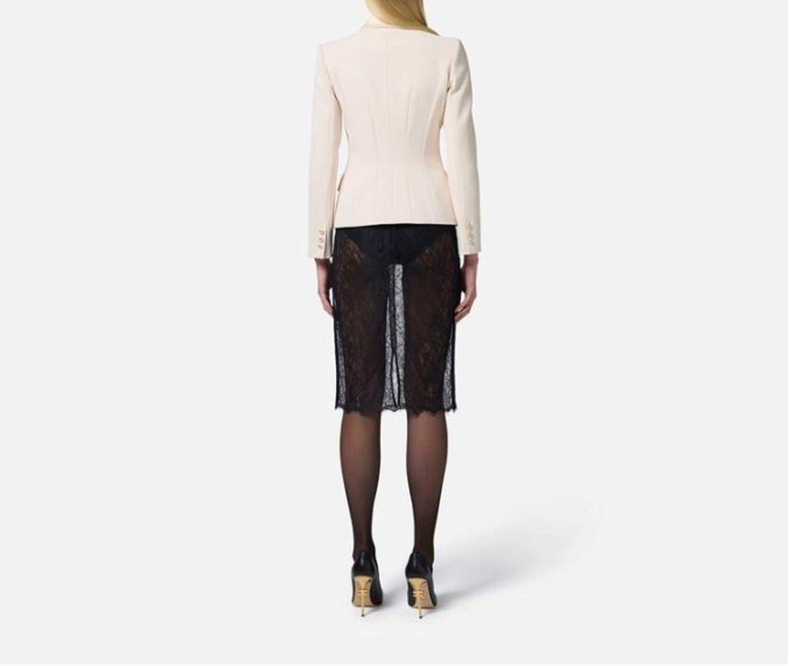 Giacca con dettagli in raso GI14251E2 193 ELISABETTA FRANCHI 