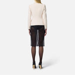 Giacca con dettagli in raso GI14251E2 193 ELISABETTA FRANCHI 