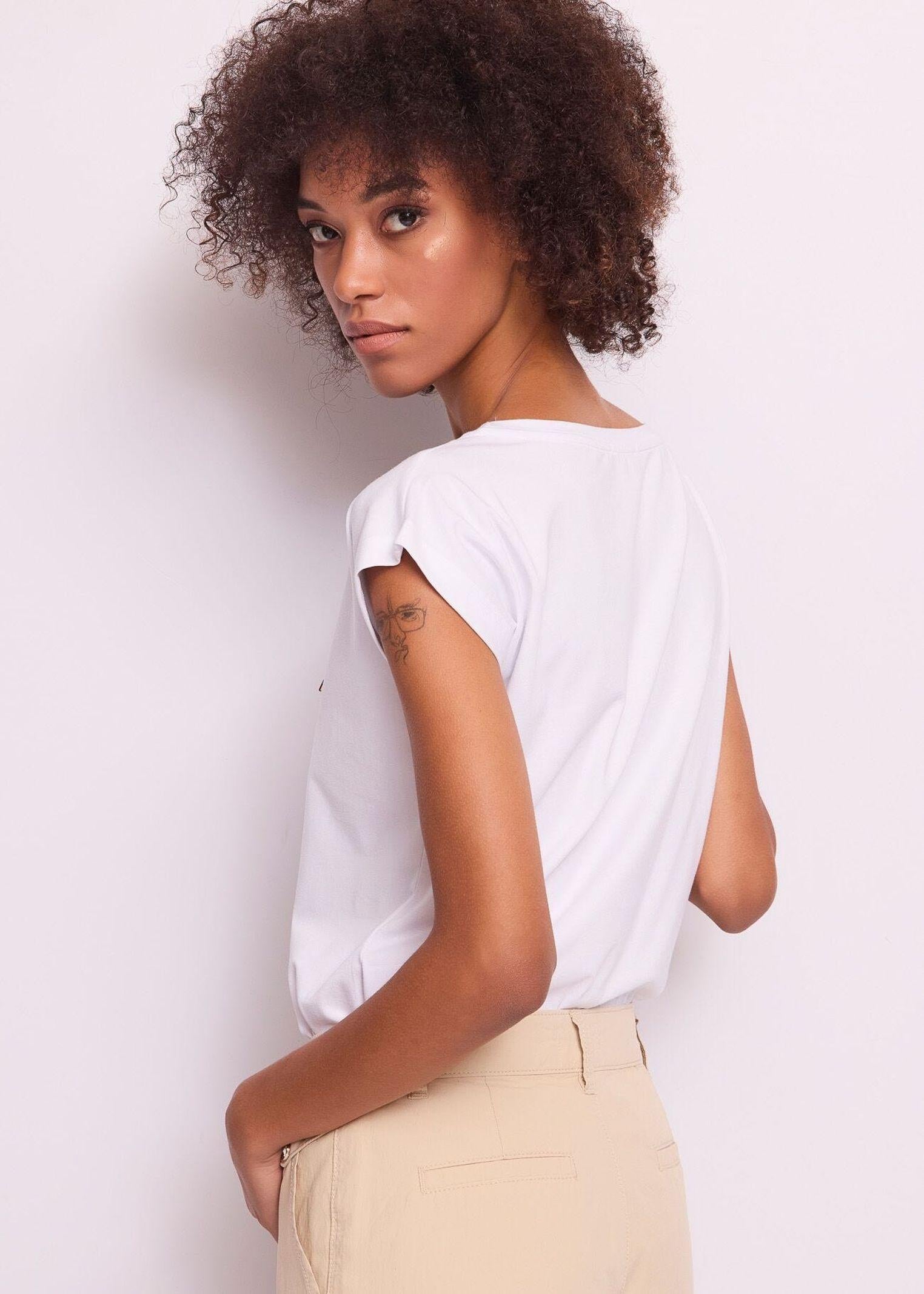 T-shirt con logo e strass 511BD64025 2100 GAUDI' 