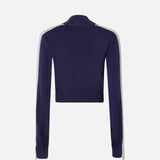 Felpa con zip in tessuto piquet