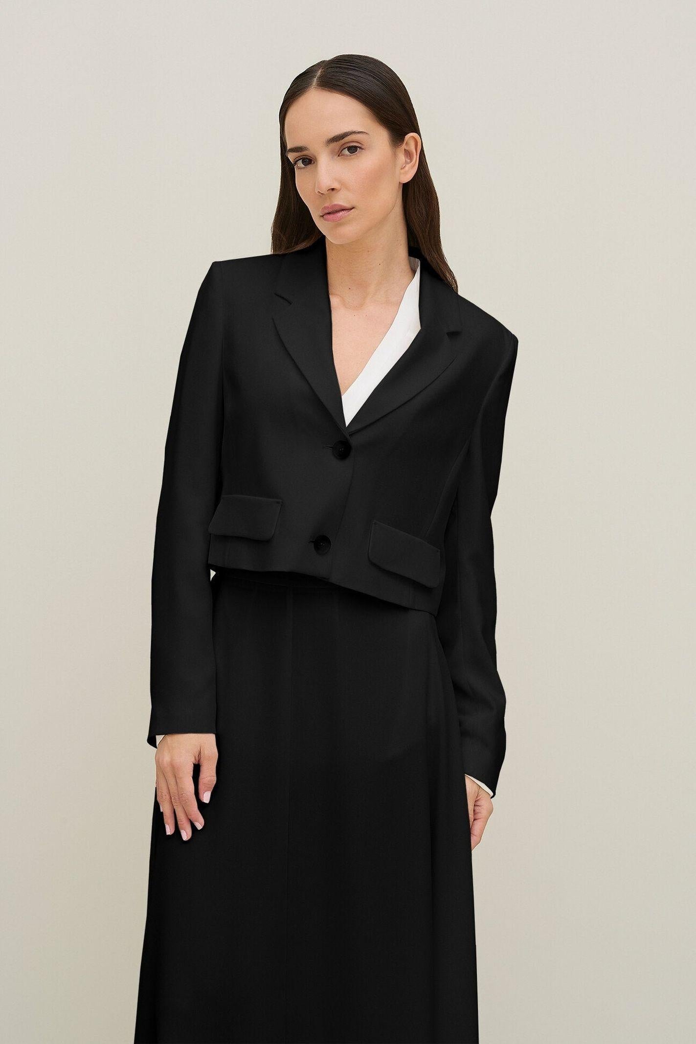 Giacca in crepe satin IESO07 D1 10 CARLA G. 