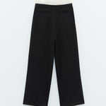 Pantalone palazzo con pieghe ESS250080 NERO ELEH 