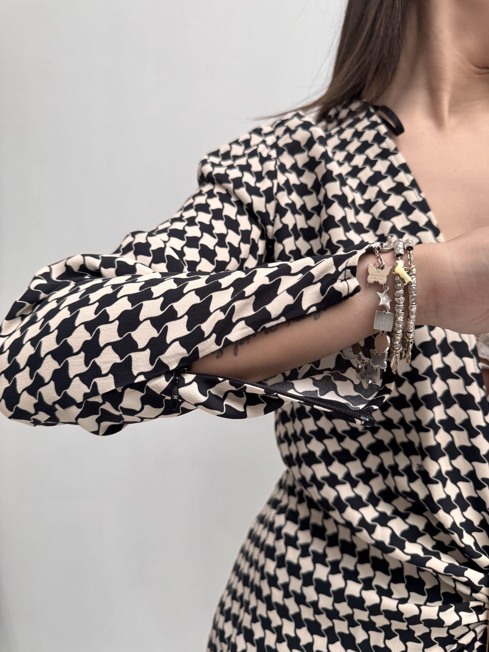 Abito stampa geometrica con fibbia - Elisabetta Franchi AB30827E2 685 ELISABETTA FRANCHI 